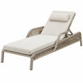 Gartenliege 200 x 70 x 95 cm Beige Metallgeflecht verstellbare Rückenlehne