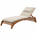 Gartenliege 200 x 70 cm Holz Beige verstellbar